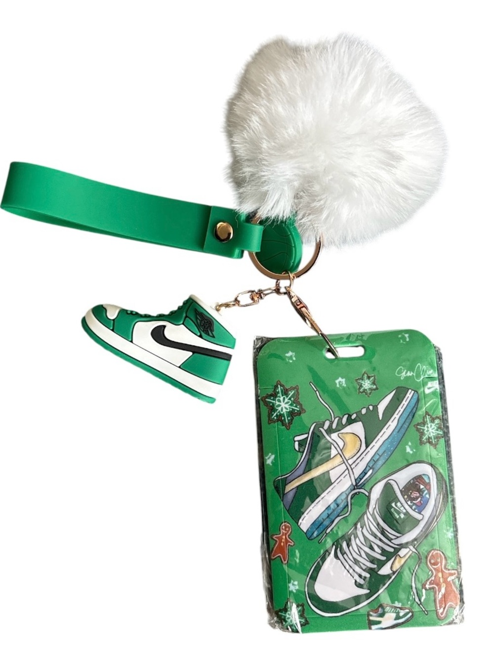 Pom-Pom Sneaker Keychain